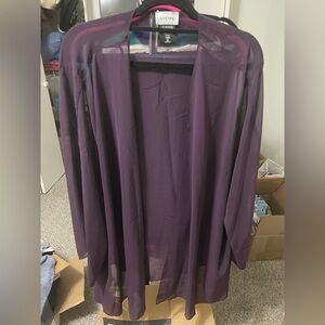 Catherines Deep Purple Sheer Coverup